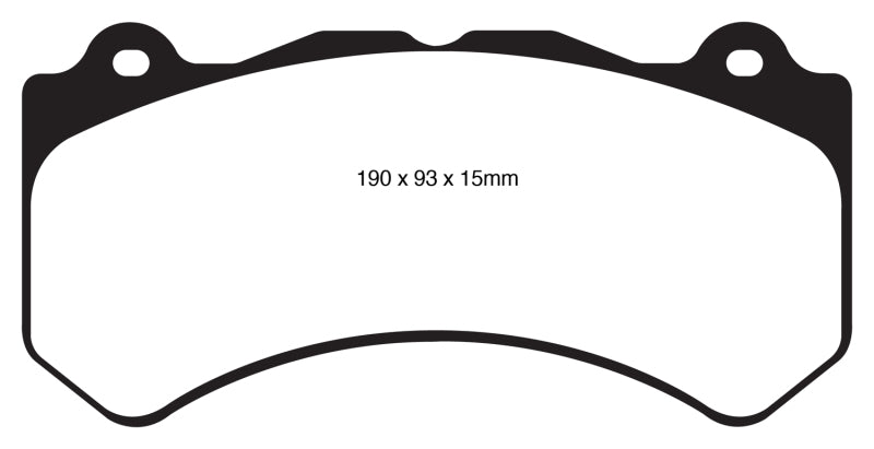 EBC 16+ Cadillac ATS-V 3.6 Twin Turbo Yellowstuff Front Brake Pads - Graveyard Performance