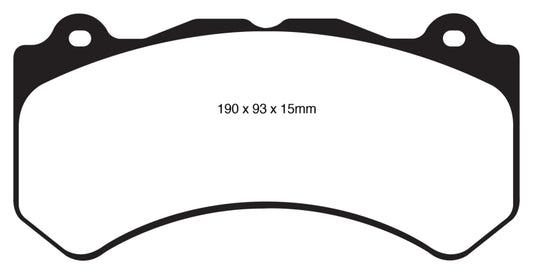 EBC 16+ Cadillac ATS-V 3.6 Twin Turbo Yellowstuff Front Brake Pads - Graveyard Performance