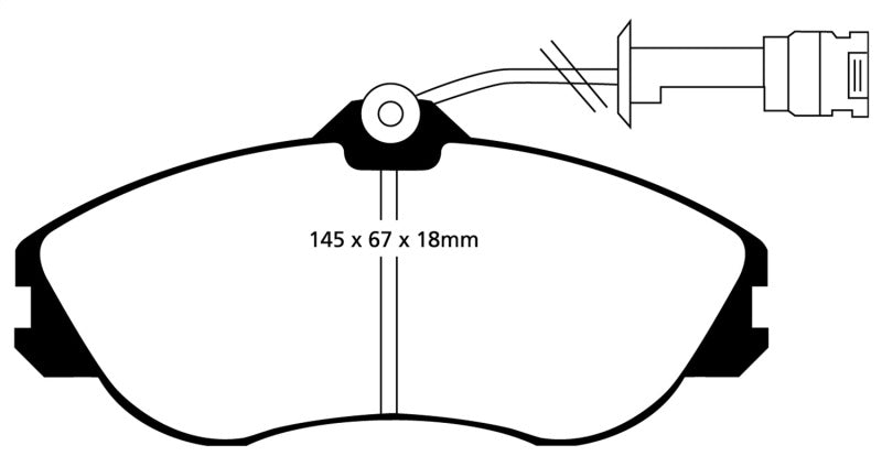 EBC 91-92 Audi 100 Quattro 2.3 (Girling) Redstuff Front Brake Pads - Graveyard Performance