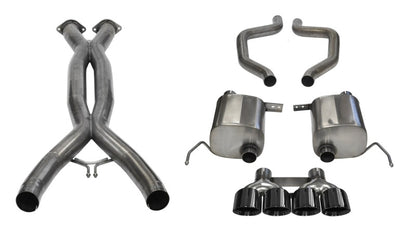 Corsa 15-19 Chevy Corvette Z06 3in Cat Back Exhaust Black Pro-Series Quad 4.5in Tip (Xtreme - Graveyard Performance