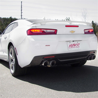 MBRP 2016 Chevy Camaro V8 6.2L 6spd 3in T409 Race Dual Cat Back w/ 4.5in Quad Dual Wall Tips - Graveyard Performance