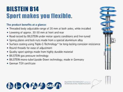 Bilstein B14 Audi S4 (8E) K4 Performance Suspension System (May Req. OE 8E0412377C) - Graveyard Performance