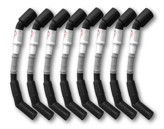 Kooks 10mm Spark Plug Wire - Grey w/Black Boots (Set of 8) - Graveyard Performance