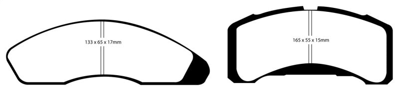 EBC 78-83 Ford Fairmont 2.3 Redstuff Front Brake Pads - Graveyard Performance