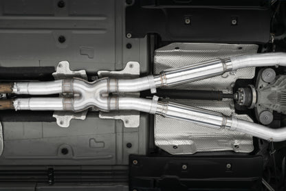 MBRP 15-16 Dodge Challenger RT 5.7L Aluminized Steel 3in Dual Rear Cat-back Quad Tips - Street - Graveyard Performance