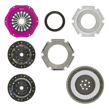 Exedy 96-06 Mitsubishi Evo 4-9 4G63T 2.0L Twin-Organic Clutch Kit - Graveyard Performance