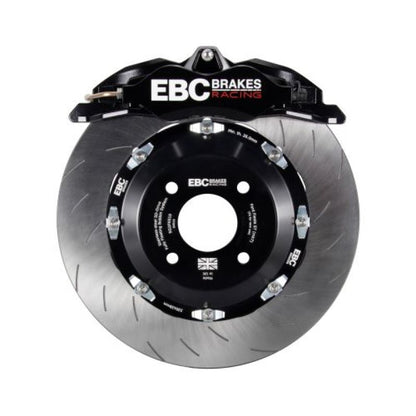 EBC Racing 12-17 Ford Fiesta ST (Mk7) Black Apollo-4 Calipers 330mm Rotors Front Big Brake Kit - Graveyard Performance