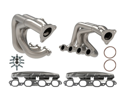 aFe Twisted 304SS Header 2020 Chevy Corvette (C8) 6.2L V8 - Titanium Ceramic Coated - Graveyard Performance