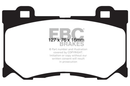 EBC 08-13 Infiniti FX50 5.0 Redstuff Front Brake Pads - Graveyard Performance
