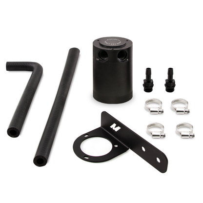 Mishimoto 2016+ Honda Civic 1.5L Turbo Baffled Oil Catch Can Kit - Black (PCV Side) - Graveyard Performance