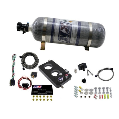 Nitrous Express 05-10 Ford Mustang 4.6L 3 Valve Nitrous Plate Kit (50-150HP) w/12lb Bottle - Graveyard Performance