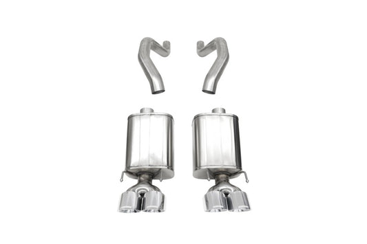 Corsa 06-13 Chevy Corvette C6 Z06 7.0L / 09-13 ZR1 6.2L Polished Axle-Back Exhaust w/4.5in Twin Tips - Graveyard Performance