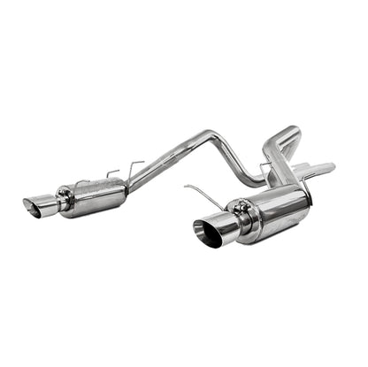 MBRP 11-14 Ford Mustang GT 5.0L Dual Split Rear Street Version T409 3in Cat Back Exhaust System - Graveyard Performance