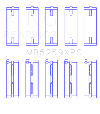 King Honda A-Series/B-Series/K-Series pMaxKote Performance Main Bearing Set - Size STD - Graveyard Performance