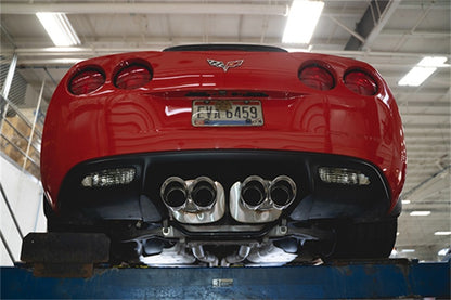 Corsa 06-13 Chevy Corvette C6 Z06 7.0L / 09-13 ZR1 6.2L Polished Axle-Back Exhaust w/4.5in Twin Tips - Graveyard Performance