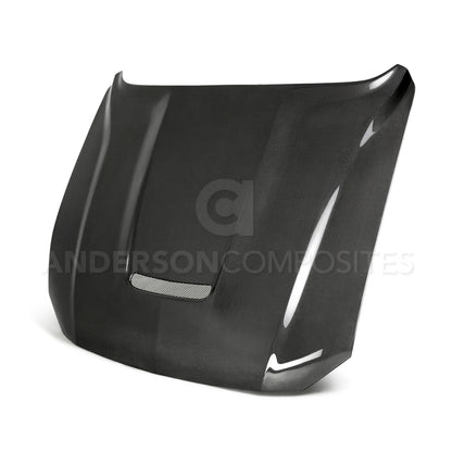 Anderson Composites 2018 Ford Mustang Type-GR Double Sided Carbon Fiber Hood - Graveyard Performance