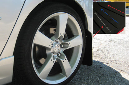 Rally Armor 04-09 Mazda3/Speed3 Black UR Mud Flap w/ Silver Logo - Graveyard Performance