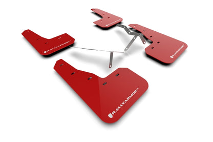 Rally Armor 22-26 Honda Civic/Civic Si/Sport Red UR Mud Flap w/White Logo - Graveyard Performance