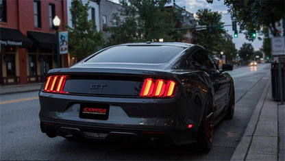 Corsa 2015-2017 Ford Mustang GT 5.0 3in Cat Back Exhaust Black Dual Tips (Sport) - Graveyard Performance