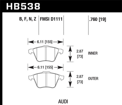 Hawk Performance Ceramic Street Brake Pads - Graveyard Performance