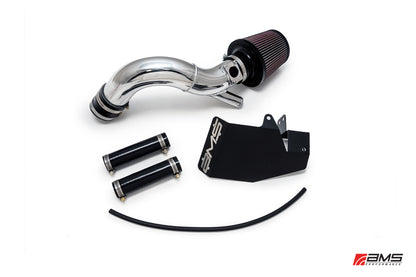 AMS Performance 08-15 Mitsubishi EVO X Replacement Intake Pipe w/MAF Housing & Bungs - Black - Graveyard Performance