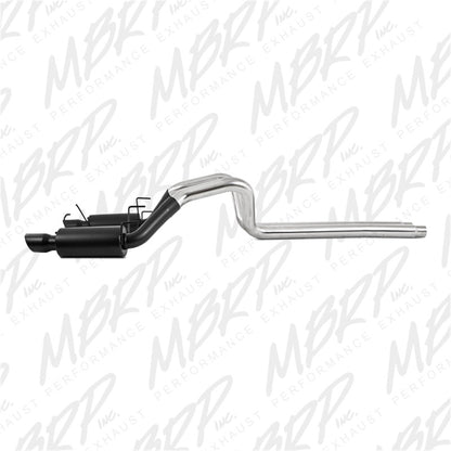 MBRP 11-14 Ford Mustang GT 5.0L 3in Cat Back Dual Split Rear Street Version 4in Tips - Black - Graveyard Performance