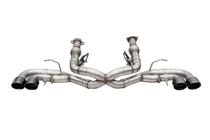 Corsa 2020-25 Corvette C8 3in Xtreme Cat-Back Exhaust 4.5in Black Quad Tips - Deletes stock AFMValve - Graveyard Performance