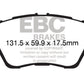 EBC 2017+ Ford Fiesta (MK7) Bluestuff Front Brake Pads