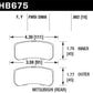 Hawk 09+ Mitsubishi Lancer Ralliart / 08+ Lancer GTS HPS Street Rear Brake Pads