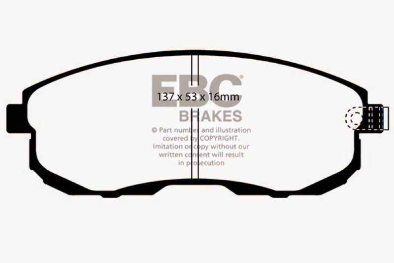 EBC 02-03 Infiniti G20 2.0 Ultimax2 Front Brake Pads - Graveyard Performance