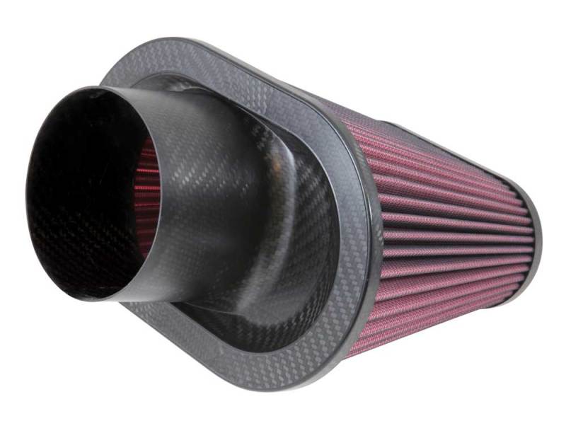 K&N Universal Air Filter 3 11/16in Flange x 8 3/4 x 5 1/2in Base x 6 3/8 x 3 3/16in Top x 7in Height - Graveyard Performance