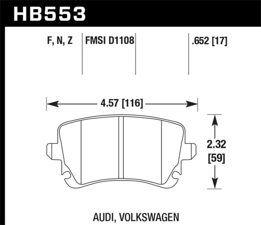 Hawk 06-07 Audi A6 Quattro / 03-04 RS6 / 04-08 S4 HPS Street Rear Brake Pads - Graveyard Performance