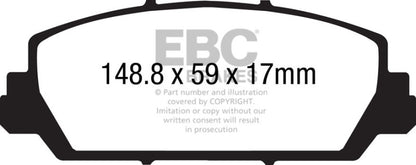 EBC 12+ Acura RDX 3.5 Ultimax2 Front Brake Pads - Graveyard Performance