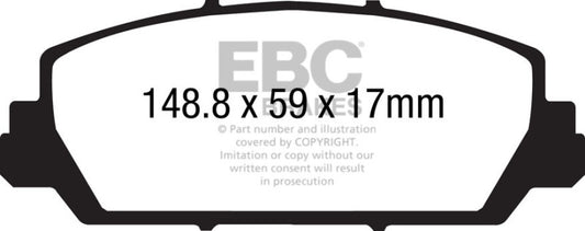 EBC 12+ Acura RDX 3.5 Redstuff Front Brake Pads - Graveyard Performance