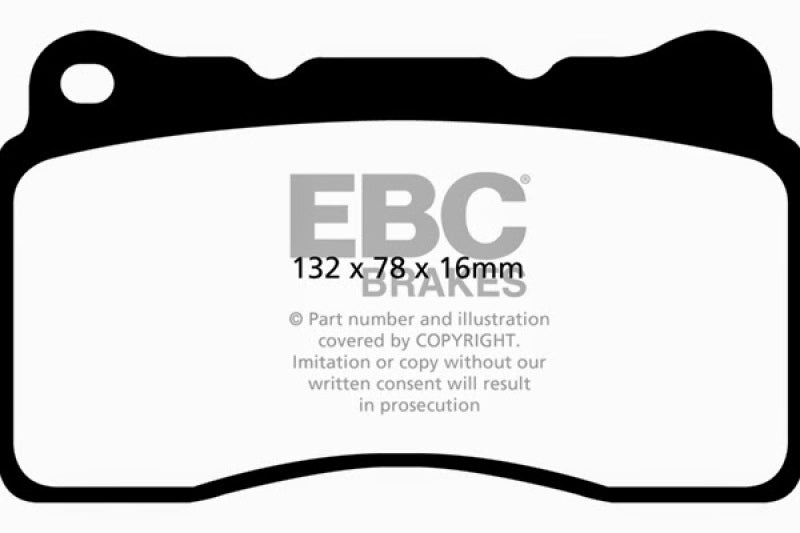 EBC 2016+ Cadillac CT6 2.0L Turbo Redstuff Front Brake Pads - Graveyard Performance