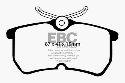 EBC 2017+ Ford Fiesta (MK7) Bluestuff Rear Brake Pads - Graveyard Performance