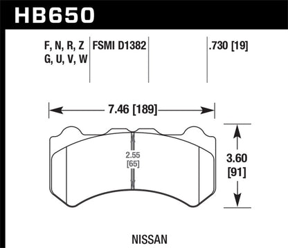 Hawk 09-16 Nissan GT-R HPS 5.0 Front Brake Pads - Graveyard Performance