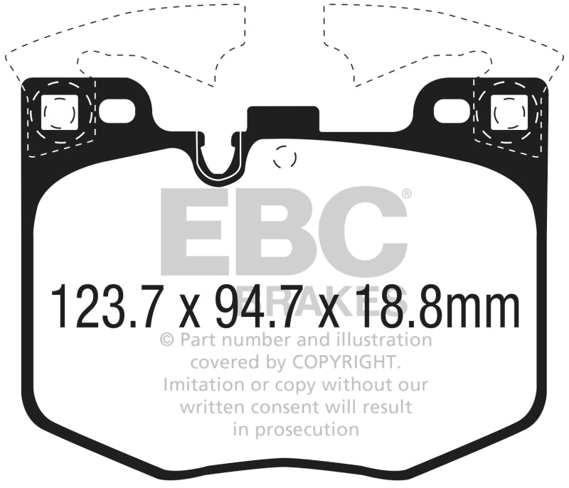 EBC 2021+ BMW G20 3-Series Bluestuff Front Brake Pads - Graveyard Performance