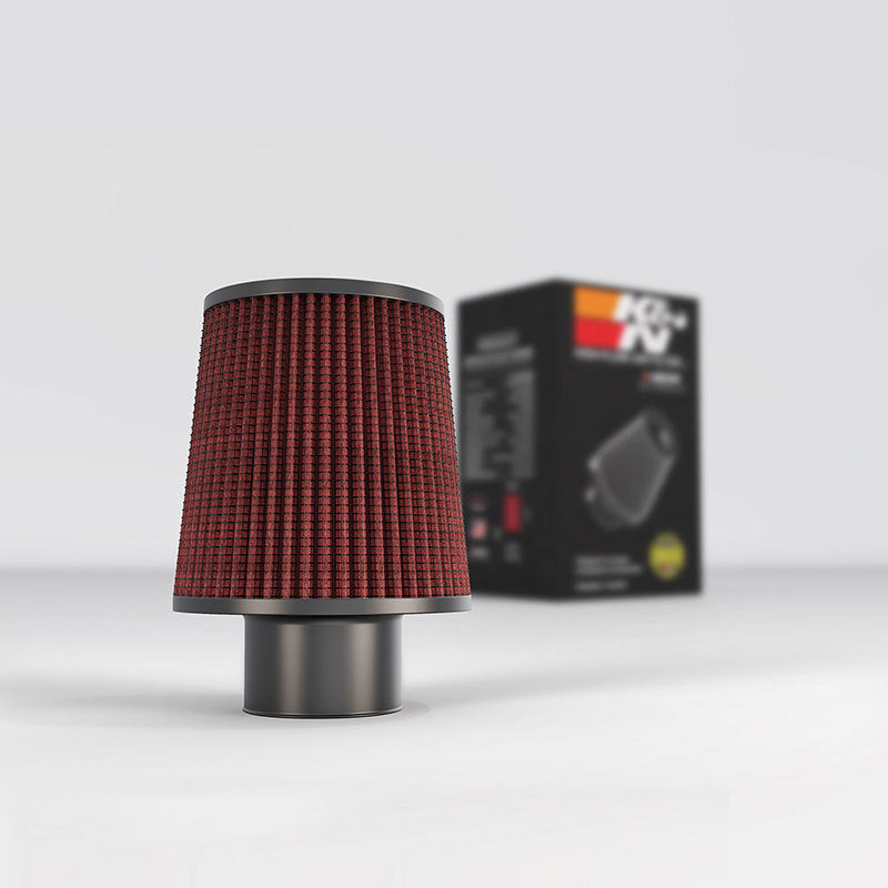 K&N Filter Universal Rubber Filter 2 3/4 inch Flange 6 inch Base 5 inch Top 6 1/2 inch Height - Graveyard Performance