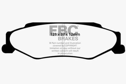 EBC 03-04 Cadillac XLR 4.6 Yellowstuff Rear Brake Pads - Graveyard Performance