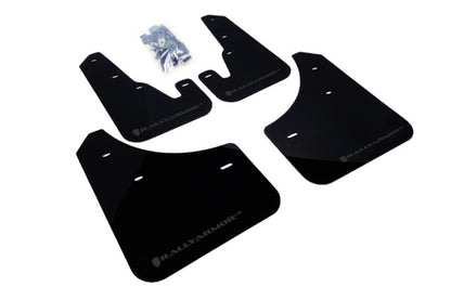 Rally Armor 04-09 Mazda3/Speed3 Black UR Mud Flap w/ Grey Logo - Graveyard Performance