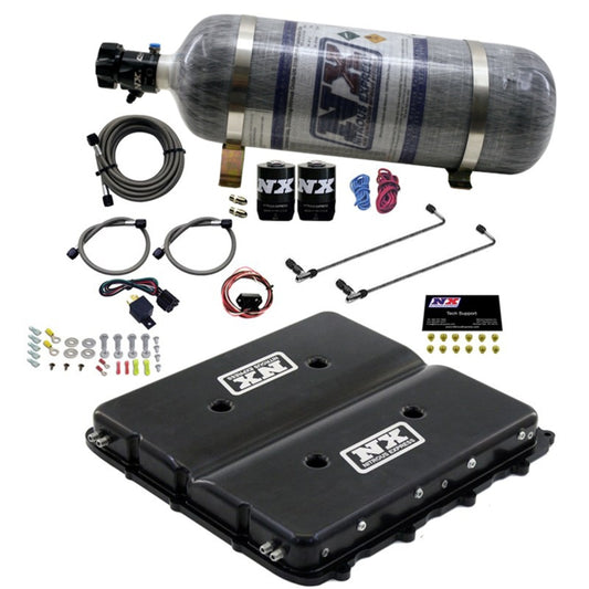 Nitrous Express Nitrous Kit w/Billet LT4 Supercharger Lid w/12lb Bottle - Graveyard Performance