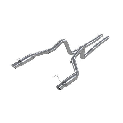 MBRP 05-09 Ford Shelby GT500 / GT Dual Split Rear Race Version, T409 4in Tips Exhaust System - Graveyard Performance