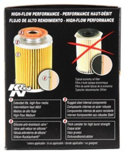 K&N 3.74inch / 2.98 OD Performance Gold Oil Filter - Graveyard Performance