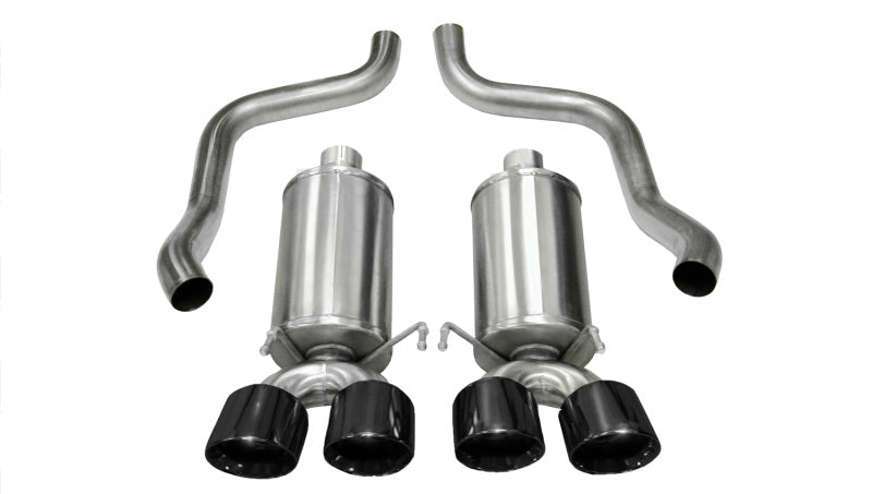 Corsa 2009-2013 Xtreme Axle-Back Exhaust w/Dual Black 3.5in Tips 09-13 Chevrolet Corvette C6 6.2L V8 - Graveyard Performance