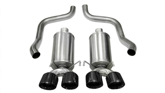 Corsa 2009-2013 Xtreme Axle-Back Exhaust w/Dual Black 3.5in Tips 09-13 Chevrolet Corvette C6 6.2L V8 - Graveyard Performance