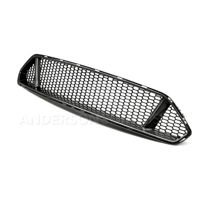 Anderson Composites 2018 Ford Mustang Type-GT Carbon Fiber Upper Grille - Graveyard Performance