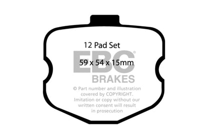 EBC 06-08 Chevrolet Corvette (C6) 7.0 (Z06) Yellowstuff Front Brake Pads - Graveyard Performance