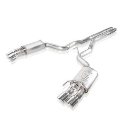 Stainless Works 2018+ Ford Mustang GT 3in Redline Series Catback H-Pipe w/Active Valves & Quad Tips - Graveyard Performance