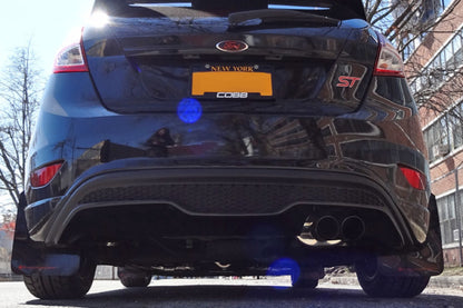 Rally Armor 13-19 Ford Fiesta ST Red UR Mud Flap w/White Logo - Graveyard Performance
